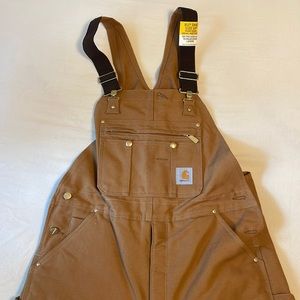 Carhartt Quilt Lined Zip to thigh Bib Overalls